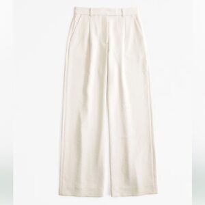 Abercrombie & Fitch Harper Tailored Premium Crepe Ultra-Wide Leg Pant
